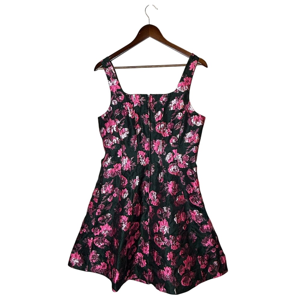 Lilly Pulitzer Leya Floral Jacquard Dress Fit-and-Flare Metallic Preppy Glam 8 - Picture 5 of 8